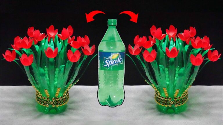 Une idée toute simple pour transformer une bouteille en fleur magnifique…