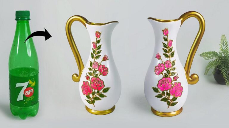 Une vieille astuce pour transformer une bouteille en plastique en vase élégant…