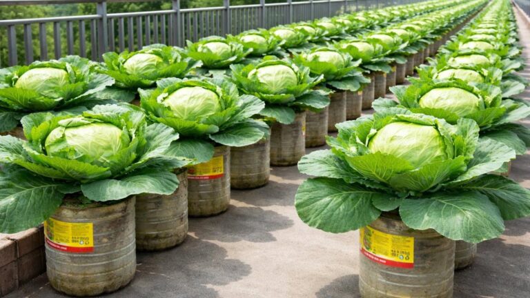 Cette astuce surprenante transforme une simple bouteille en un jardin de choux…