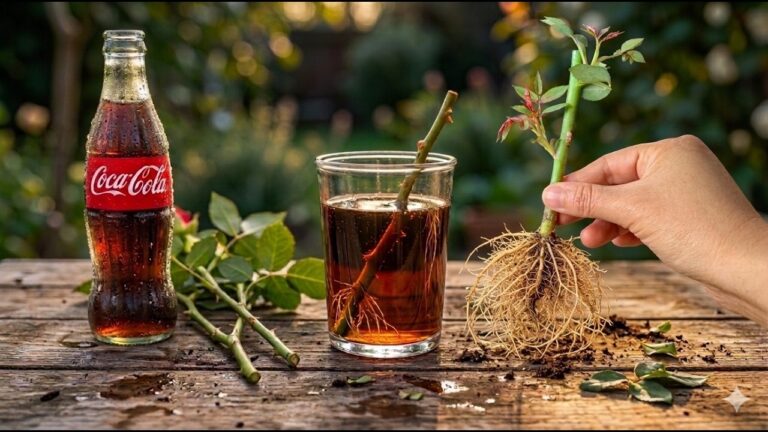 Comment j&rsquo;ai fait pousser 5 rosiers avec Coca-Cola et les résultats m&rsquo;ont étonné ! 🌹