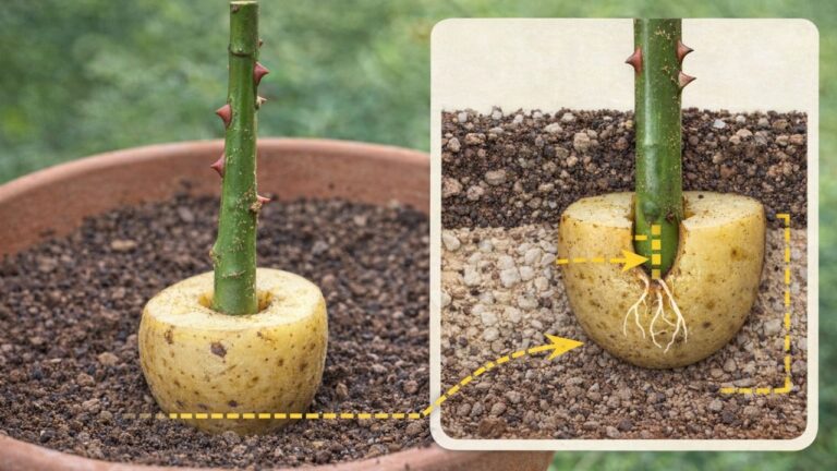 Multipliquez vos rosiers : 3 astuces avec des boutures de rose et une pomme de terre !