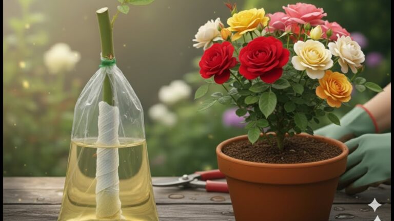 Faites fleurir vos rosiers : 1 étape simple pour des boutures réussies !