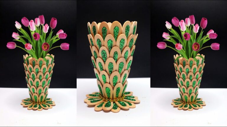10 idées créatives de vases en bâtonnets de glace à réaliser facilement !