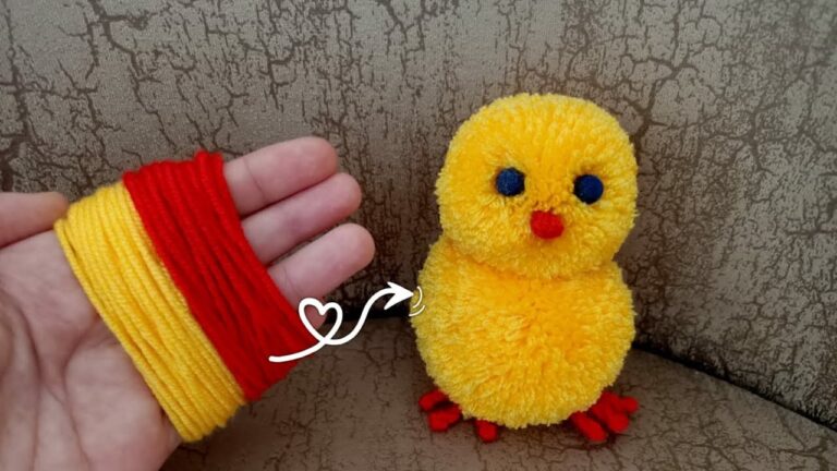 Créez 5 adorables poules en pompons faciles à réaliser ! 🐥