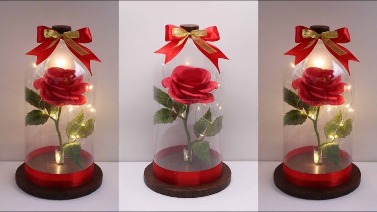 Transformez 3 bouteilles en plastique en une rose enchantée éblouissante !