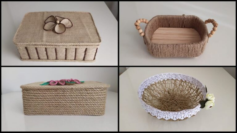 Créez 4 magnifiques paniers en jute facilement et rapidement !
