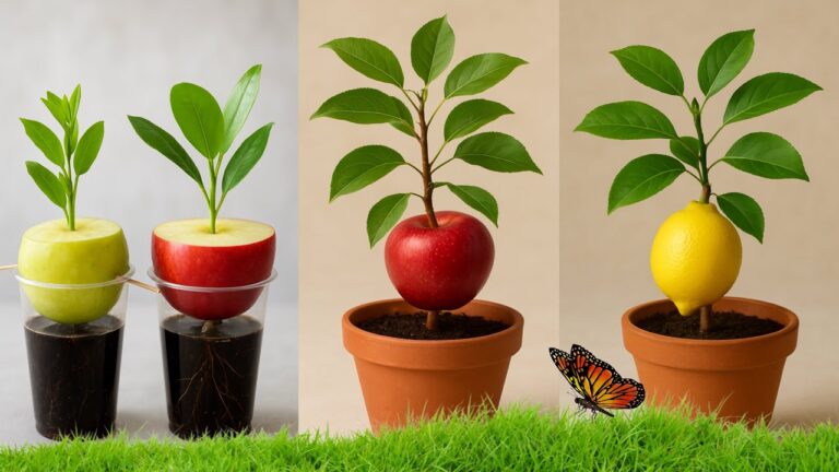 Faites pousser 5 plantes de pommes et citrons directement à partir des fruits !