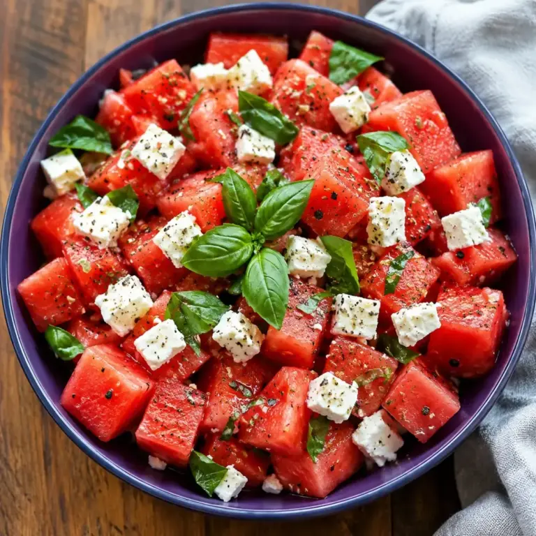 Salade de Pastèque et Feta : Le Secret d&rsquo;une Fraîcheur Estivale