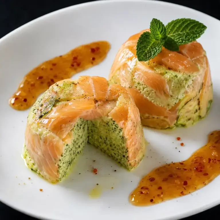Timbales de saumon et mousse de courgettes : une entrée raffinée à tester absolument