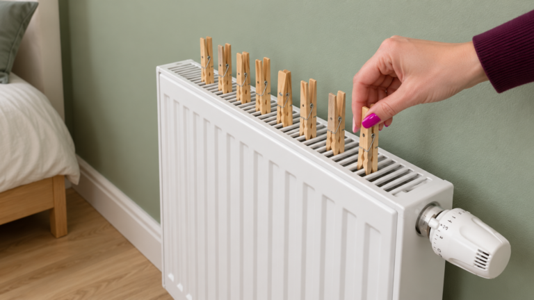 Pourquoi cette astuce consiste à fixer une pince à linge au radiateur